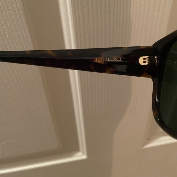 NEW DIOR LADY DIOR STUDS WAYFARER SUNGLASSES LOGO! CHRISTIAN DIOR - Picture 7 of 7